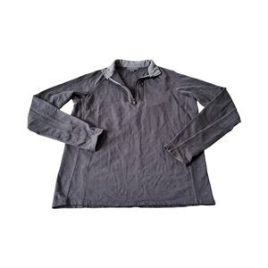 Free Fly Bamboo Fleece Quarter Zip Pullover Gray Mens Small‎